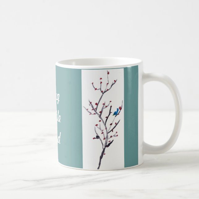 Taza De Café Pequeño pájaro azul (Derecha)