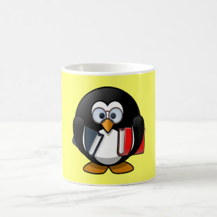 Taza De Café Pequeño pingüino animado lindo del ratón de