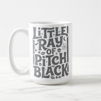 Taza De Café Pequeño Rayo De Oscura Humorada Negra De Halloween