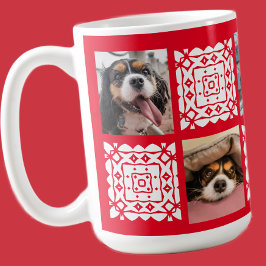 Taza De Café Pequeño regalo rojo de foto personalizada para los