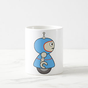 Taza De Café Pequeño robot azul