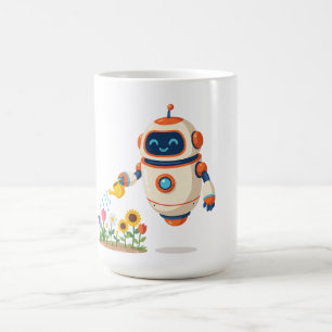 Taza De Café Pequeño Robot Jardinero