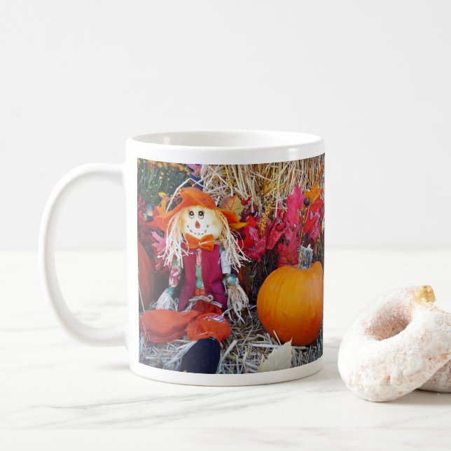 Taza De Café Pequeño Sr. Scarecrow Coffee Mug (Con donut)