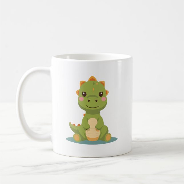Taza De Café pequeño y lindo dinosaurio (Izquierda)