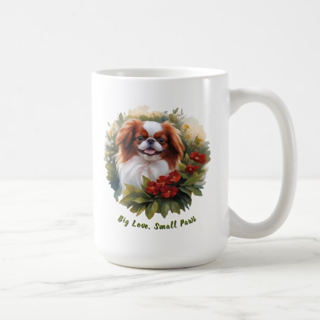 Taza De Café Pequeño y rico Chin Japonés Rojo y Blanco (Derecha)