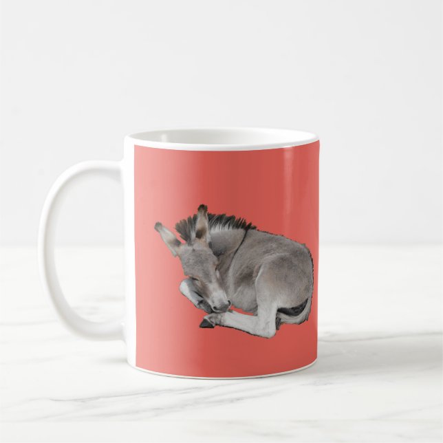 Taza De Café Pequeños burros gris llorando (Izquierda)