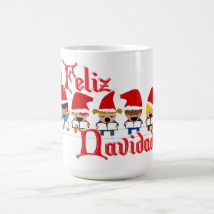 Taza De Café Pequeños caricaturistas cantan Navidades navideñas