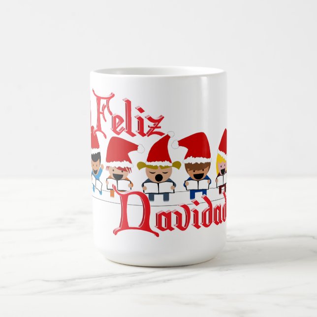 Taza De Café Pequeños caricaturistas cantan Navidades navideñas (Centro)