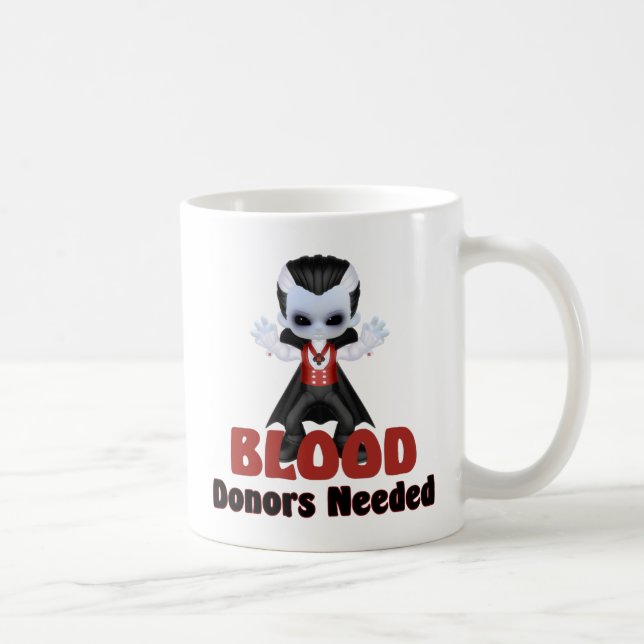 Taza De Café Pequeños donantes de sangre de vampiros necesitan  (Derecha)