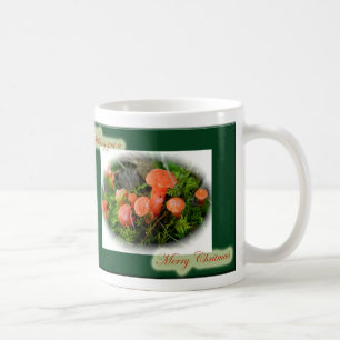 Taza De Café Pequeños hongos brillantes Navidades Mug