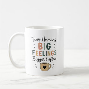 Taza De Café Pequeños Humanos Grandes Sentimientos Café Más Gra