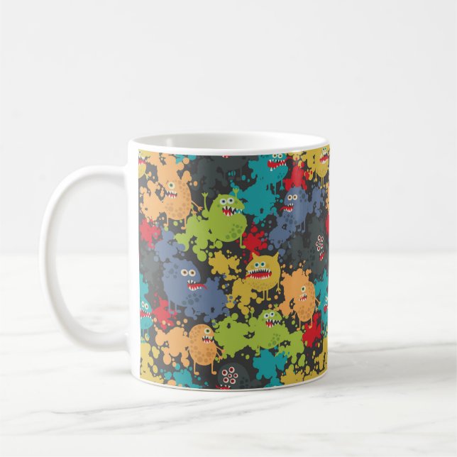 Taza De Café Pequeños monstruos graciosos (Izquierda)