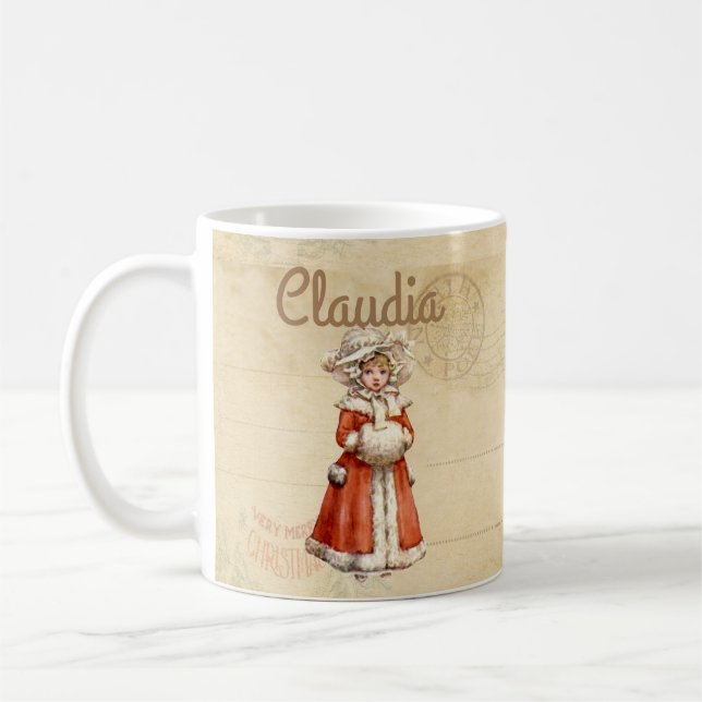Taza De Café Pequeños Navidades Personalizados de Caroleros de  (Izquierda)