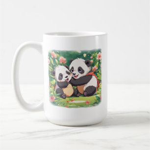 Taza De Café Pequeños Pandas Jugadores Cuidados - Estilo Anime