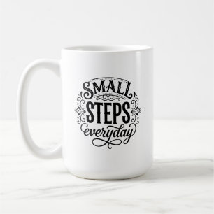 Taza De Café Pequeños Pasos Consistencia Minimalista Diaria & C