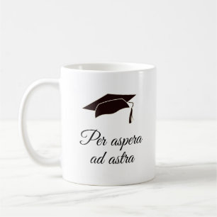Taza De Café Per aspera ad astra Letrero en Latín Script