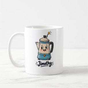 Taza De Café Percolador Corto y Excéntrico Jimothy Vibra Alegre