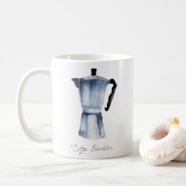 Taza De Café Percolador de café Moka vintage de color agua