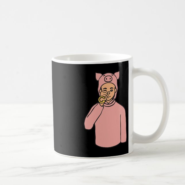 Taza De Café Pérdida de audición sorda de la mano de un animal  (Derecha)