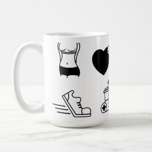 Taza De Café Pérdida de Peso, Entrenamiento, Iconos