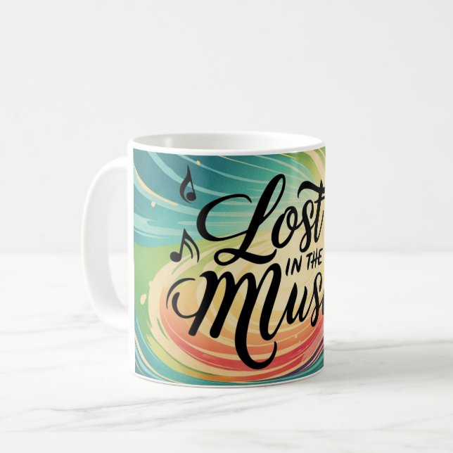 Taza De Café Perdido En La Música (Anverso izquierdo)