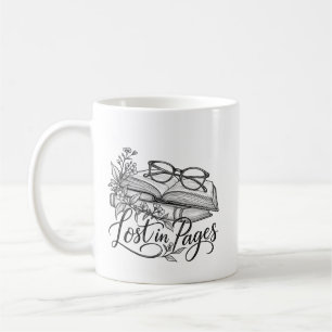 Taza De Café Perdido en Páginas – Arte para Amantes de Libros A