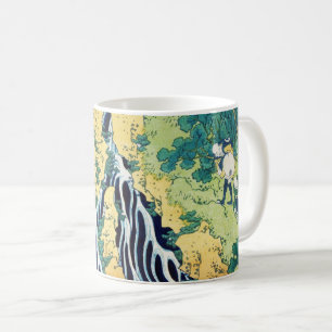 Taza De Café Peregrinos en la cascada Kirifuri arte japonés 