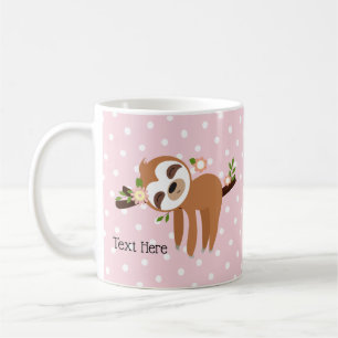 Taza De Café pereza, perezoso lindo, ilustracion animal
