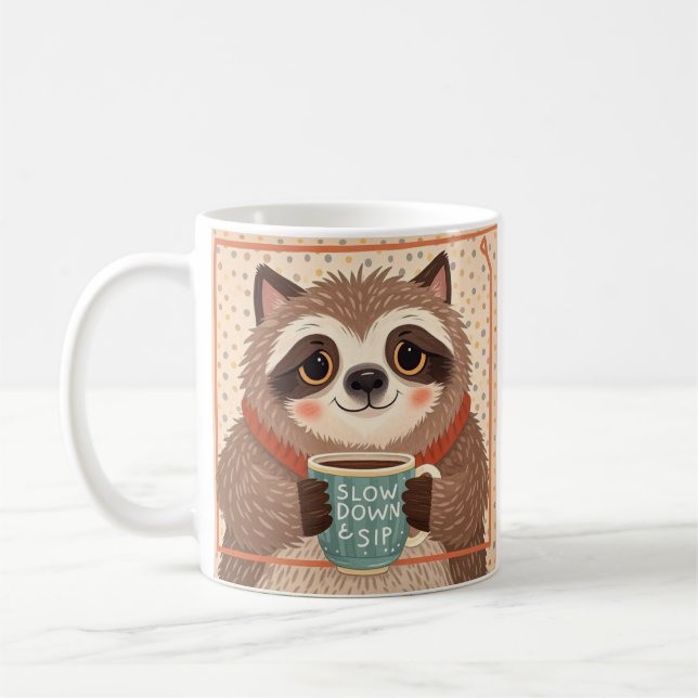Taza De Café Pereza Personalizado aguda con ojos exageradamente (Izquierda)