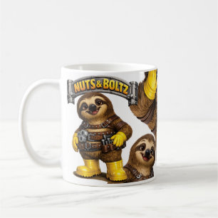 Taza De Café Perezoso de Tuercas y Tornillos