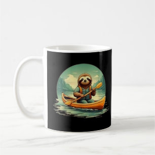 Taza De Café Perezoso en kayak Amante del canoa divertido Anima