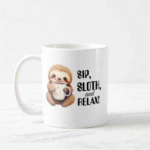Taza De Café Perezoso Lindo, Mañana Divertida, Regalo para Aman