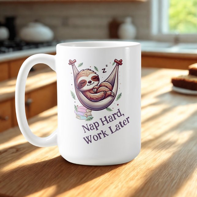 Taza De Café Perezoso Nap Hard (Subido por el creador)