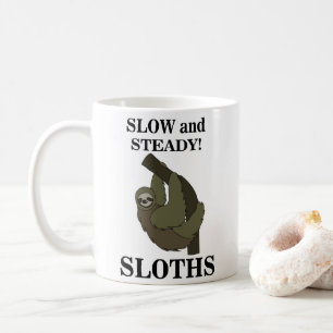 Taza De Café Perezoso Perezosos Lento Y Firme Perezoso Divertid