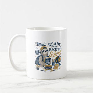 Taza De Café Perezoso Retro de Regreso a Clases