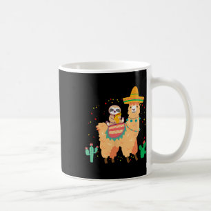 Taza De Café Perezoso y llama lindos y divertidos con taco y S