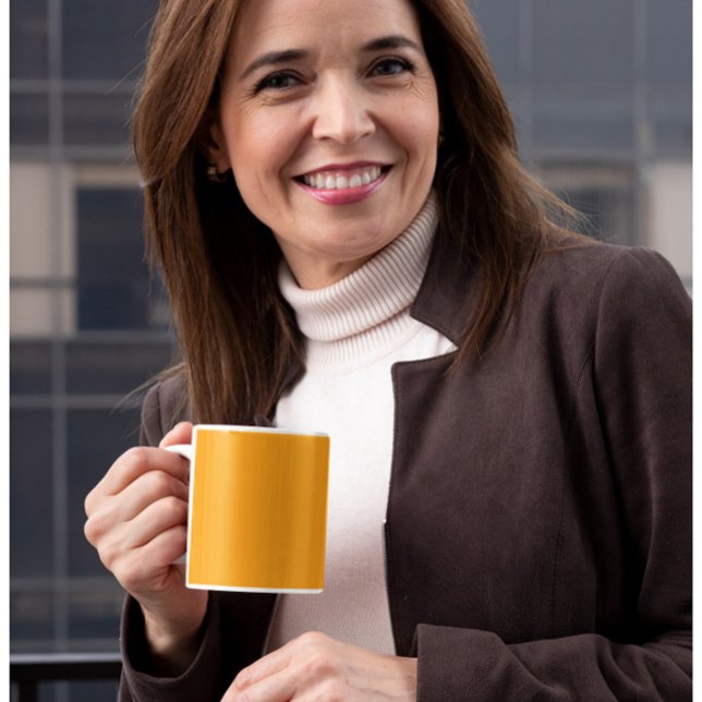 Taza De Café Perfección de Apricot - Apricot sólido elegante (Mockup 1)