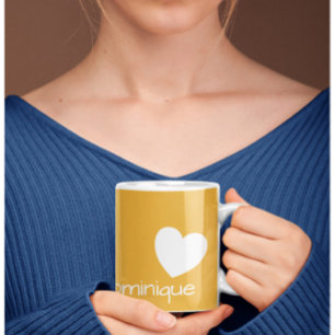 Taza De Café Perfección De Apricot - El Café Mug Con Un Corazón