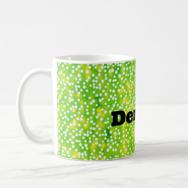 Taza De Café "Perfección de la Polka: Mug delgada verde" (Izquierda)