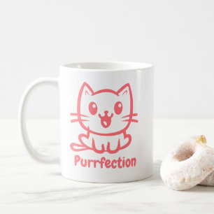 Taza De Café Perfección, Gato Anime Muy Lindo