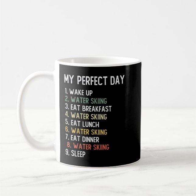 Taza De Café Perfect Day Water Skiing Shirts Men Boys Teen Wate (Izquierda)