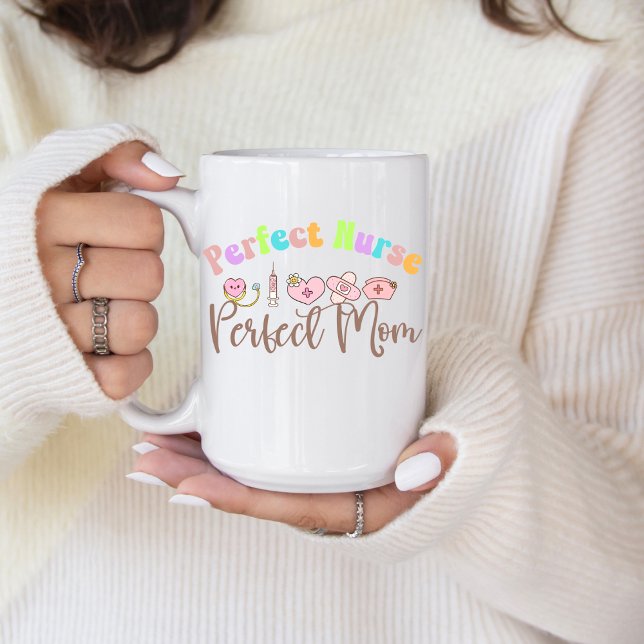 Taza De Café Perfect Nurse Women's Coffee Mug (Perfect Nurse, Perfect Mom coffee mug)