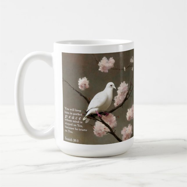 Taza De Café "Perfect Peace Mug" Isaiah 26:3 (Izquierda)