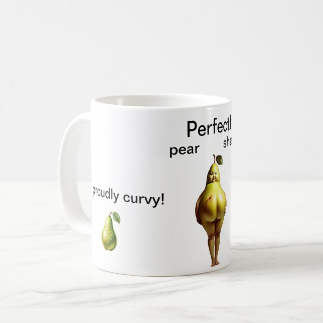 Taza De Café Perfectamente en forma de pera (Anverso izquierdo)