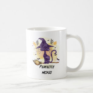 Taza De Café Perfectamente malvado - Gato negro de bruja