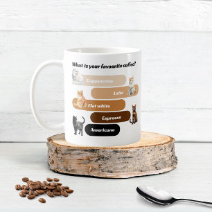 Taza De Café Perfecto Brew Cat Mug - Escoja su sabor felino!