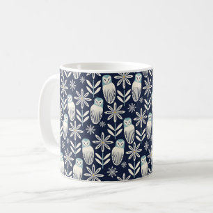 Taza De Café Perfecto búho de grano - fondo azul