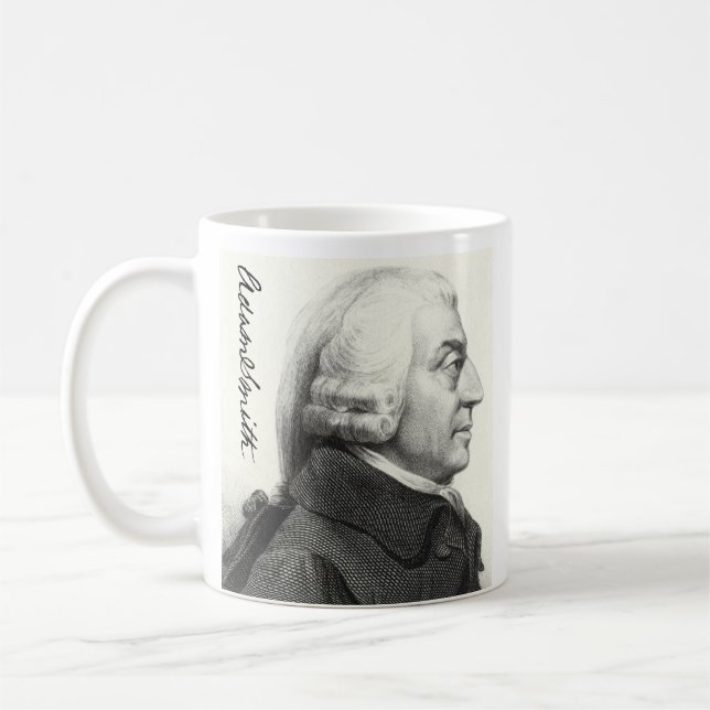 Taza De Café Perfil de Adam Smith (con firma) (Izquierda)