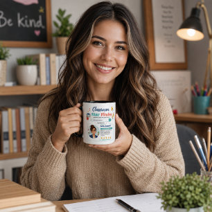 Taza De Café Perfil de Agradecimiento de Destacado Maestro Colo