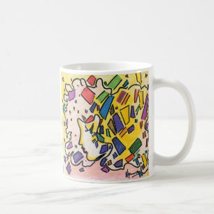 Taza De Café Perfil de confitti de color colorido Peter Max de
